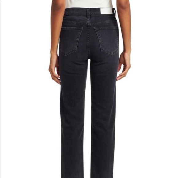 'RE/DONE 70s High Waist Raw Hem Stovepipe Jeans E. - Picture 7 of 16